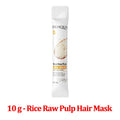 Rice Raw Pulp Hair Mask sachet, Bioaqua brand, white packaging, 10 g