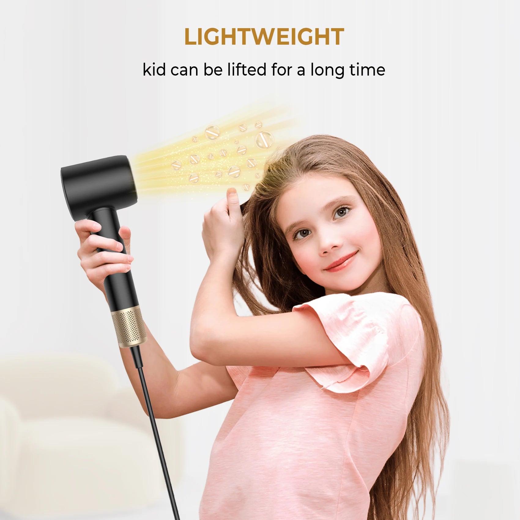 High-Speed Ionic Hair Dryer - 2-in-1 Hot & Cold Air Professional Lightweight Styling Tool