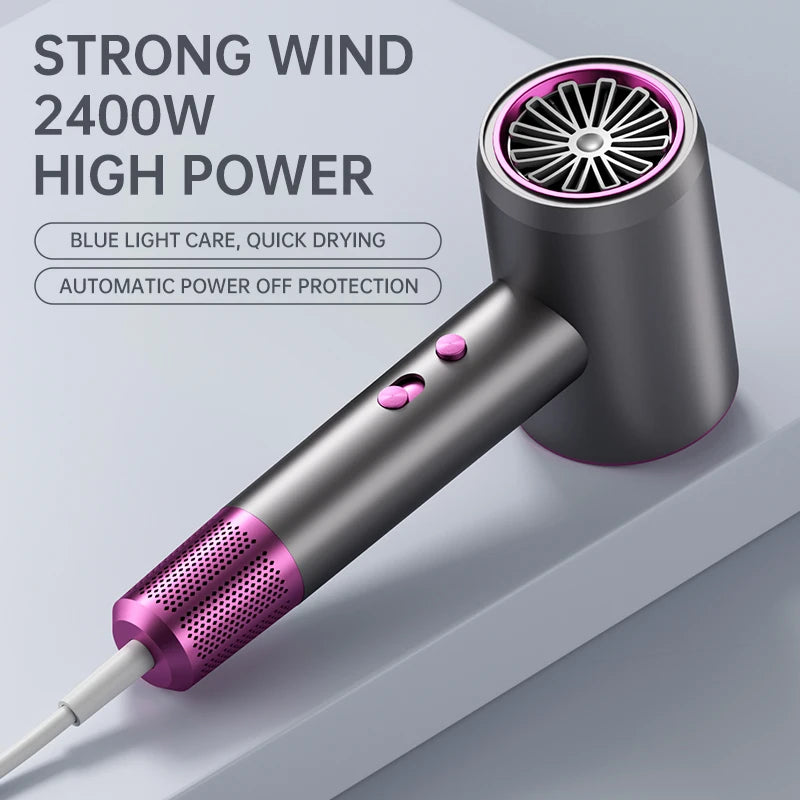 2400W Professional Salon Hair Dryer - High-Power Quick-Dry with Negative Ionic