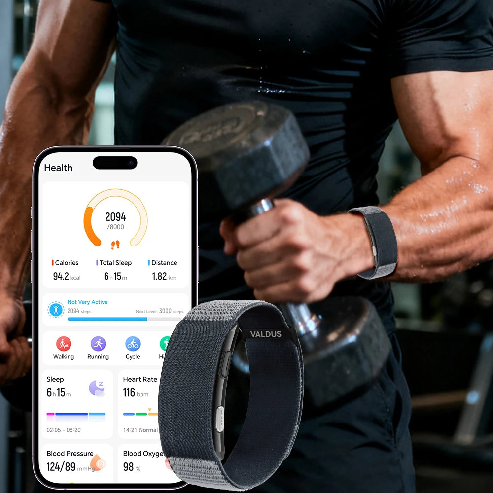 VALDUS VITRO ECG Smart Bracelet - No Screen Health Monitor with 30-Day Battery Life