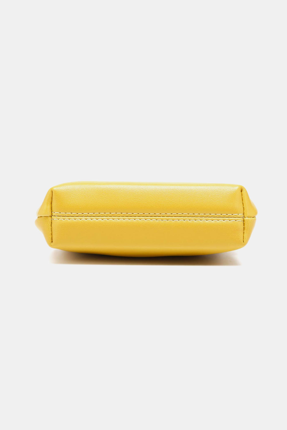 Nicole Lee USA Elise pearl coin purse, yellow side profile with framed kiss-lock closure.