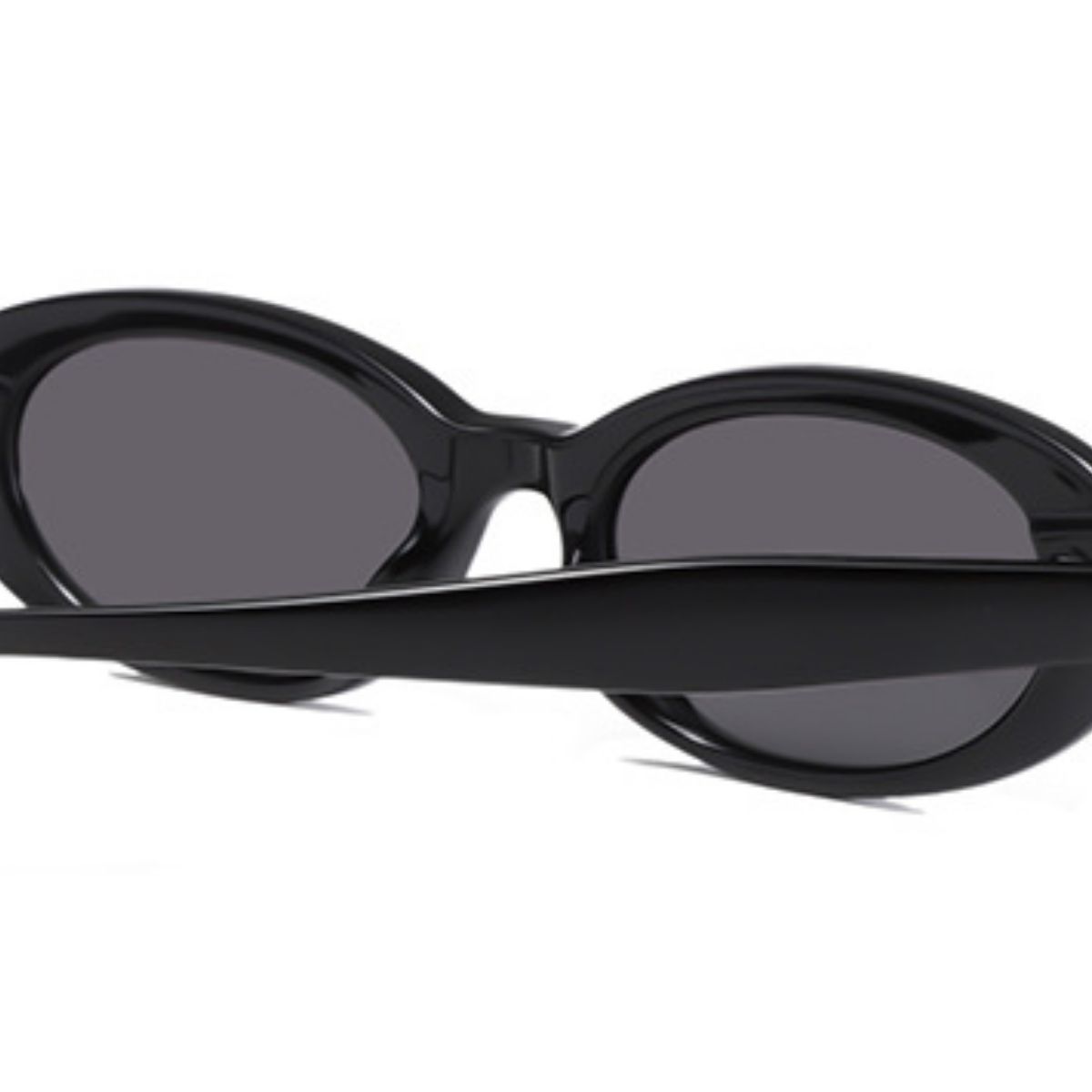Cedar & Moore UV Protection Oval Sunglasses by Trendsi, black oval frame with dark lenses, 1 pair