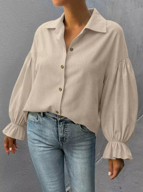Dust Storm button-down shirt with collared front and button placket