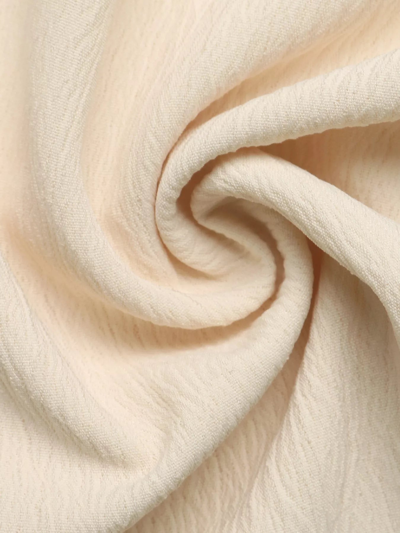 Cedar & Moore Strapless Pleated Detail Romper fabric close-up in cream