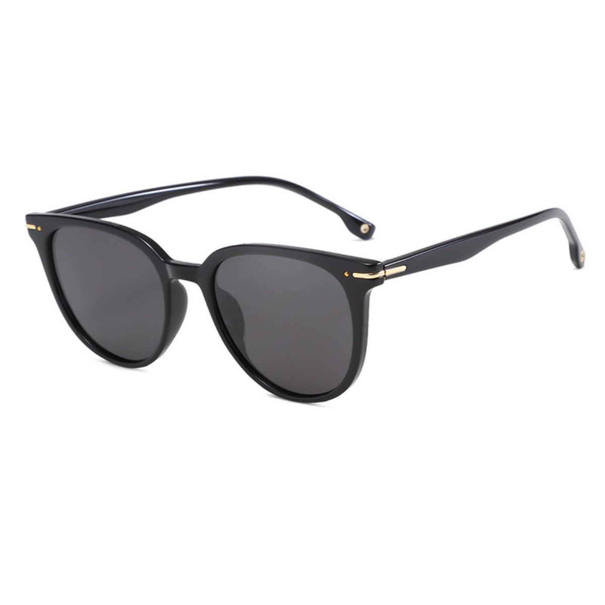 Cedar & Moore UV Protection Sunglasses, black frame, gray lenses, Trendsi 1 pair