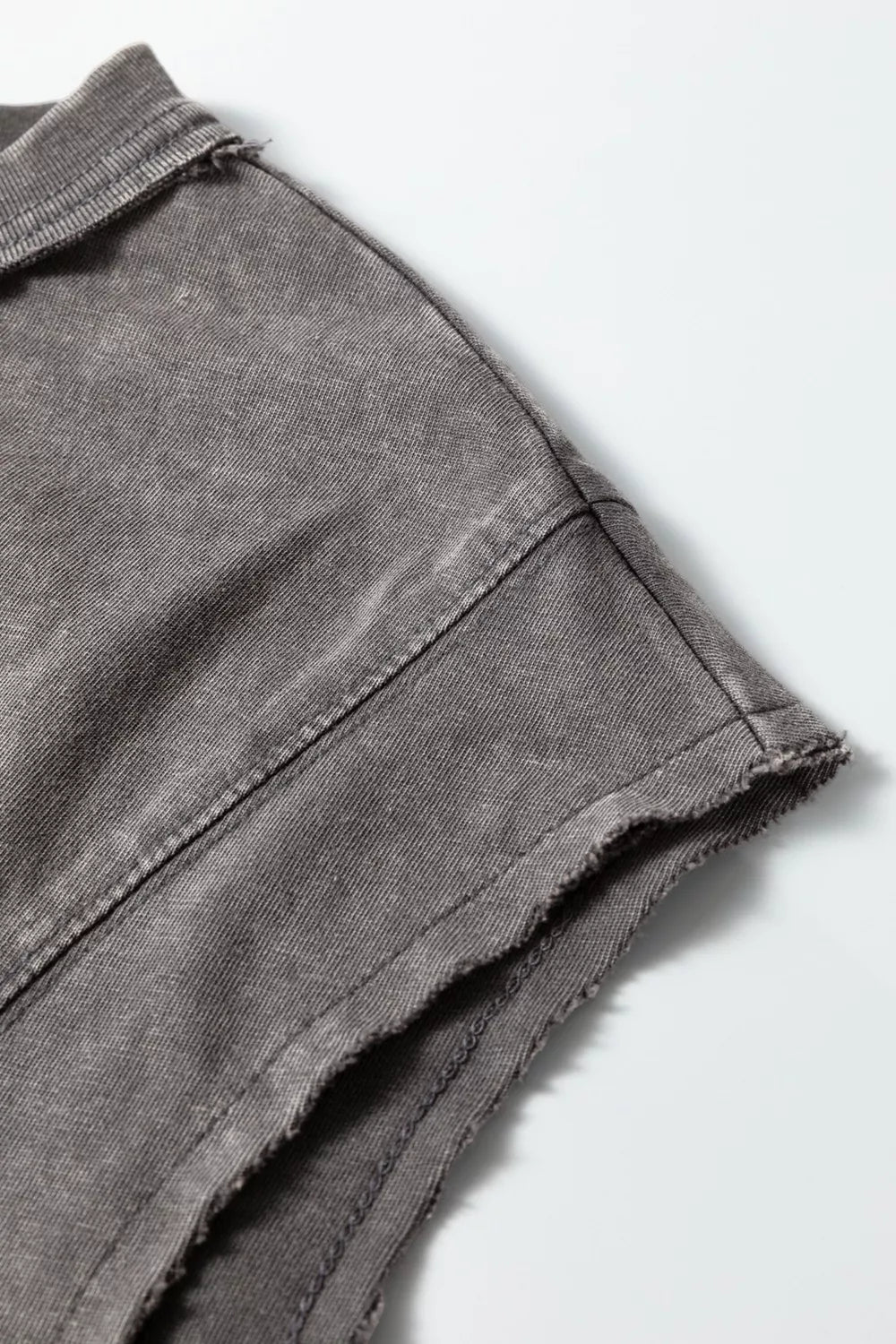 Cedar & Moore Mineral Wash Boxy Fit Cotton Tank Top, gray cotton, Trendsi