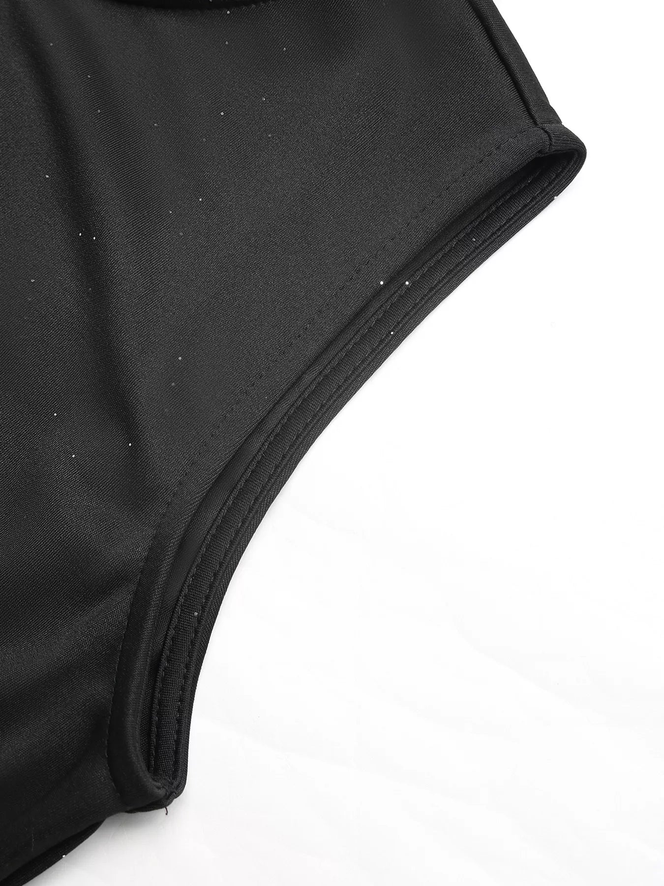Cedar & Moore Glitter sleeveless tulle midi dress in black mesh with glitter specks