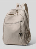 Cedar & Moore lightweight beige nylon backpack by Trendsi