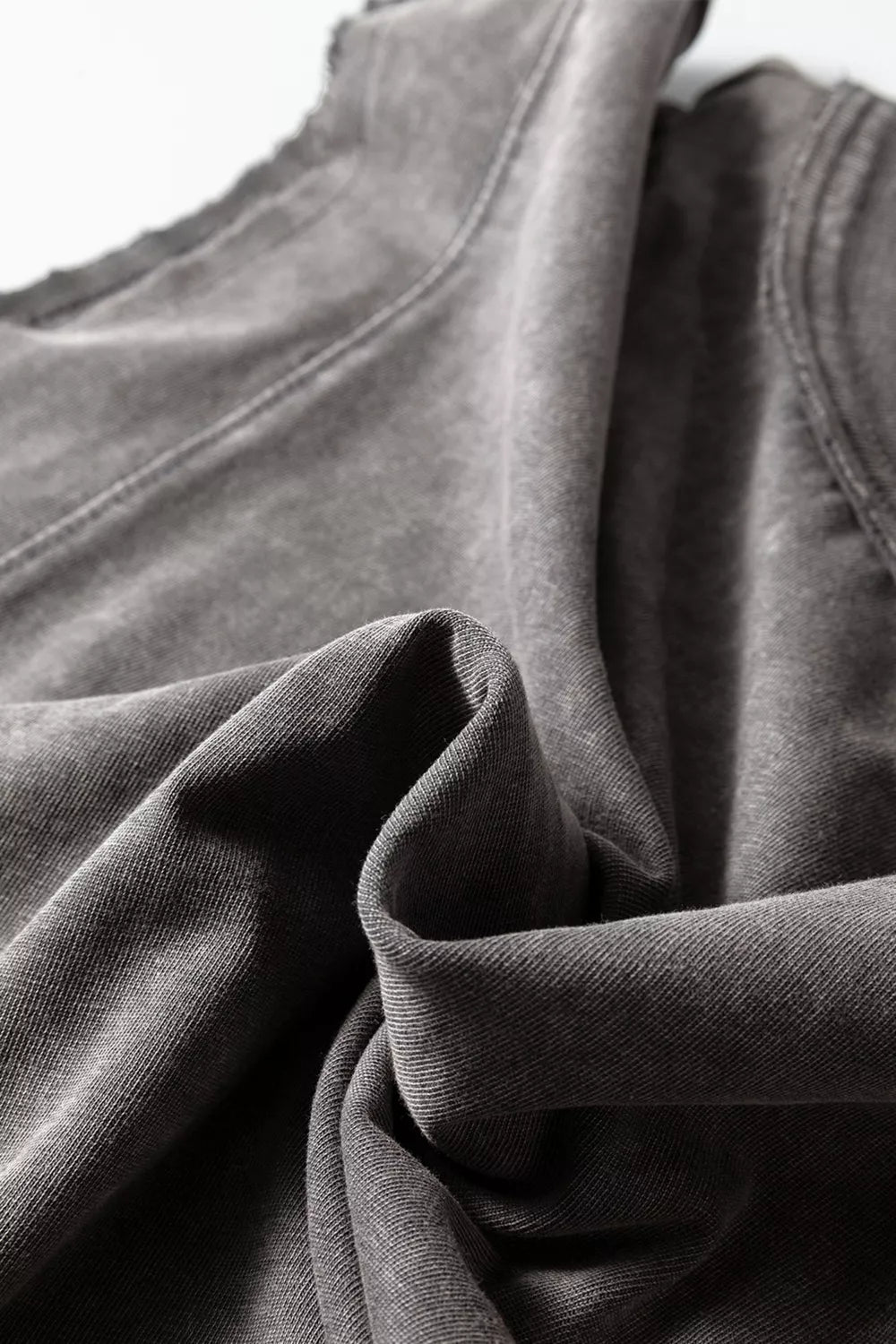 Cedar & Moore Mineral Wash Boxy Fit Cotton Tank Top in charcoal gray cotton