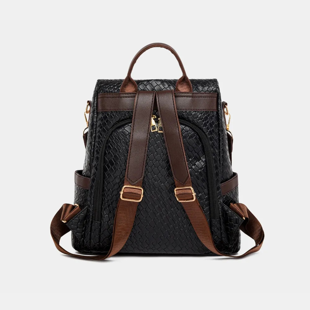 Large Vegan Leather Backpack
