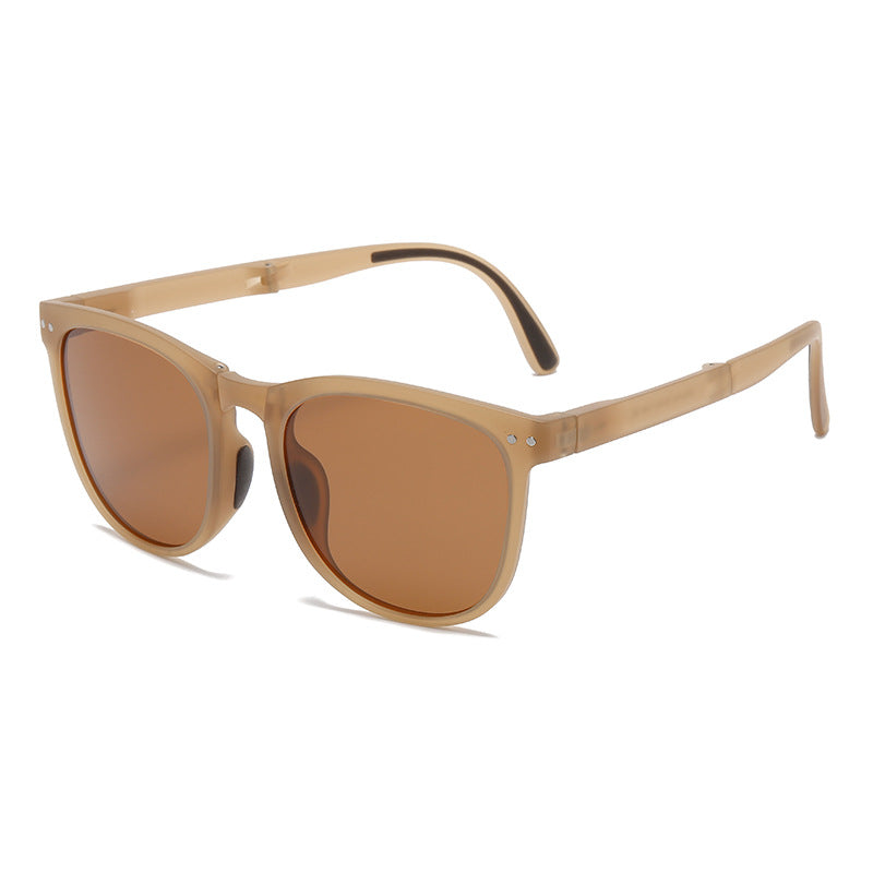 Cedar & Moore Lightweight UV Protection Sunglasses, beige frame, brown lenses, 1 pair