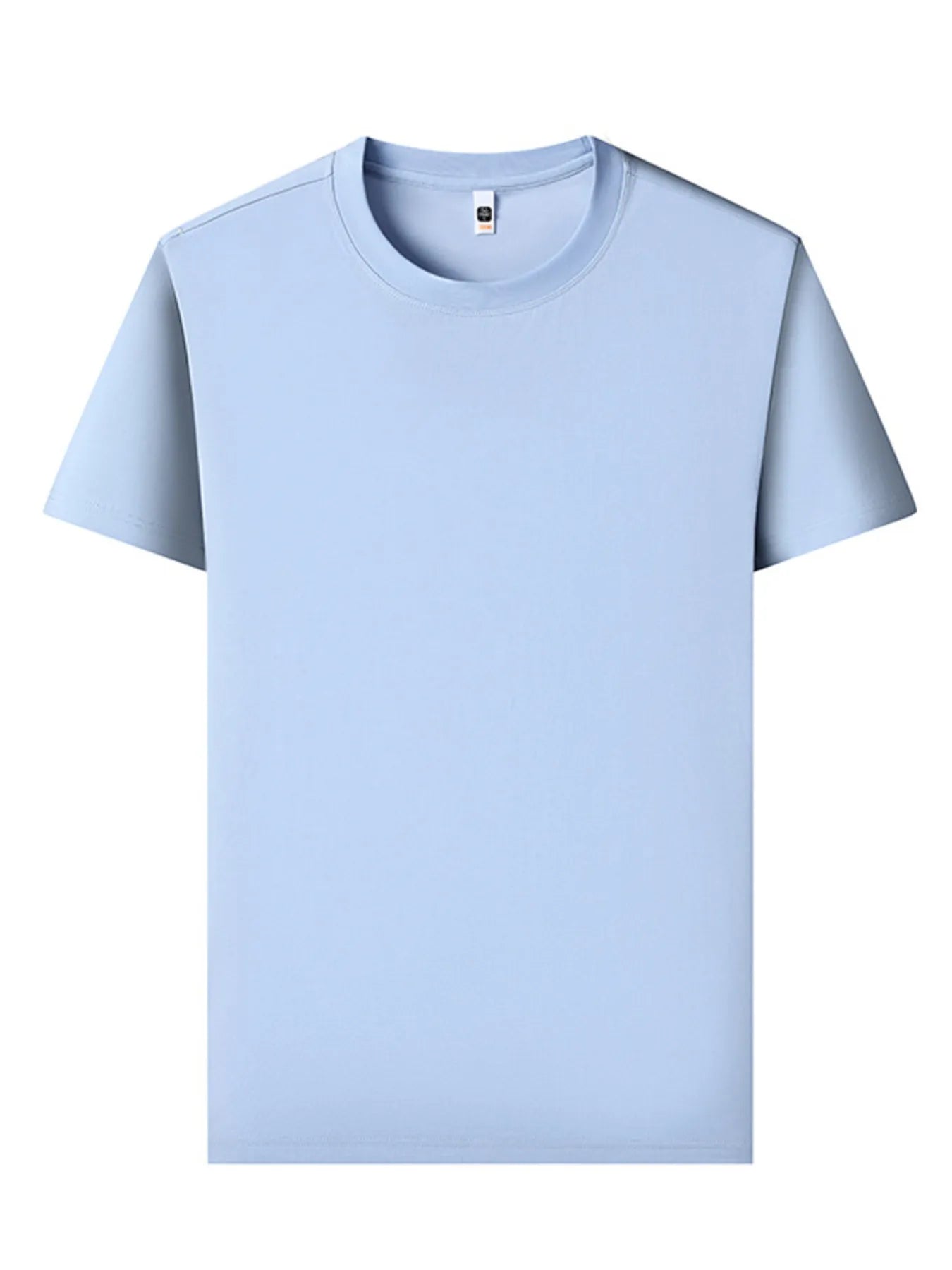 Men's round-neck short-sleeve T-shirt, light blue